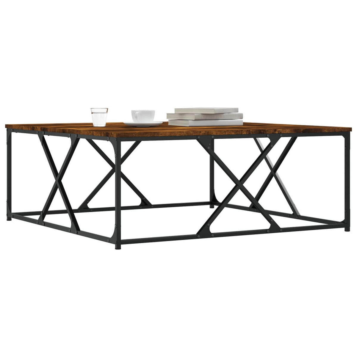 COUCHTISCH Räuchereiche 100x100x40 cm Holzwerkstoff - Braun, Holzwerkstoff (100/100/40cm) - furnicato