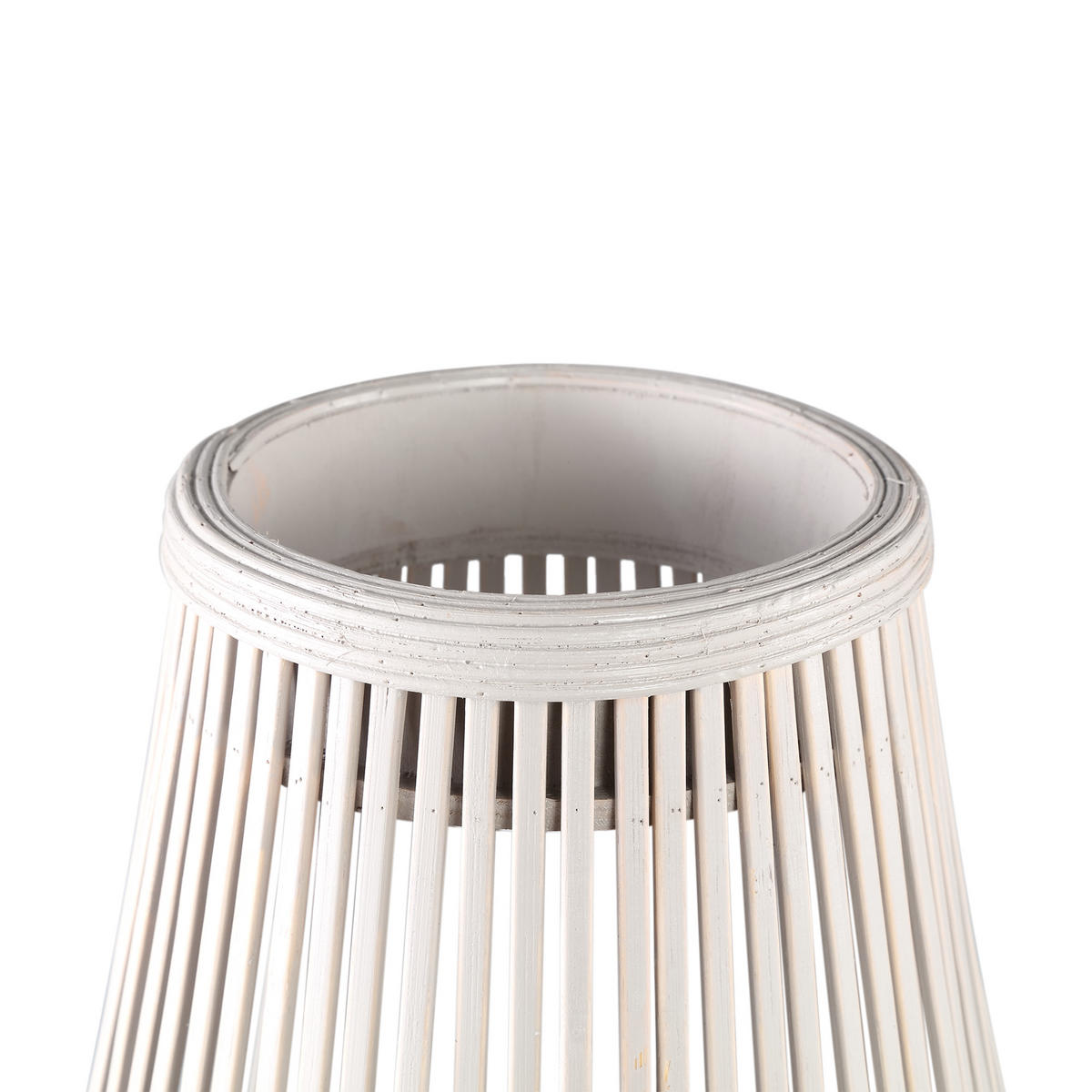 LATERNE Lysia Beige 35/35/68cm - Beige, Naturmaterialien (35/68/35cm) - PTMD Collection