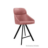 THEKENSTUHL drehbar (2er-Set) Diljana 52x99x63 Schwarz/Rosewood - Dunkelrosa/Schwarz, Kunststoff (63/99/52cm) - 58aufmkessel