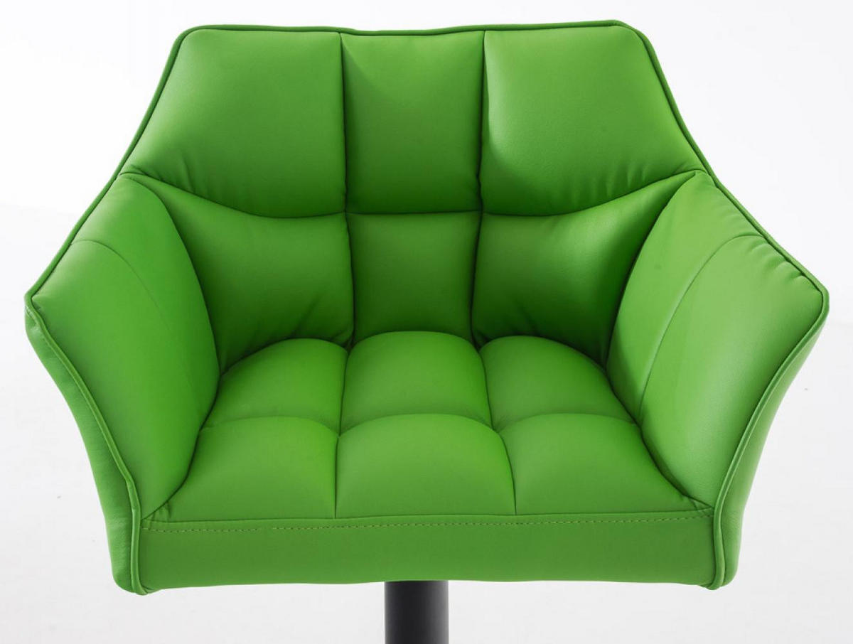 BARHOCKER 2er Set Lederlook Grün - Schwarz/Grün, Textil/Metall (64/88/45cm) - CLP