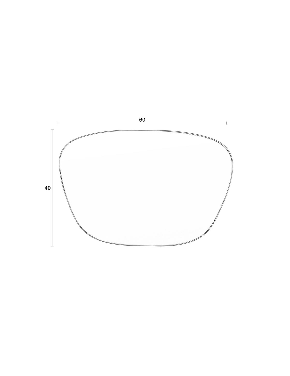 SPIEGEL Lina - Schwarz - 60/40/4 cm - Schwarz, Metall (40/4/60cm)