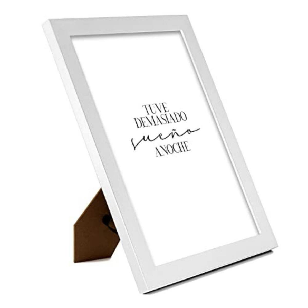 POSTER Set mit 4 Nacht TypografieStil A4 Weißer Rahmen - Weiß, Papier (29.7/3cm) - Nacnic