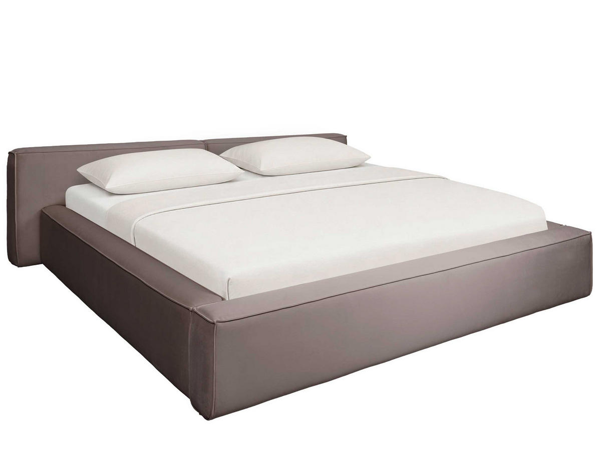 POLSTERBETT Jodie XL Low Braun 180/200 cm Samt mit Bettkasten - Braun, Textil/Metall (180/200cm) - wonello