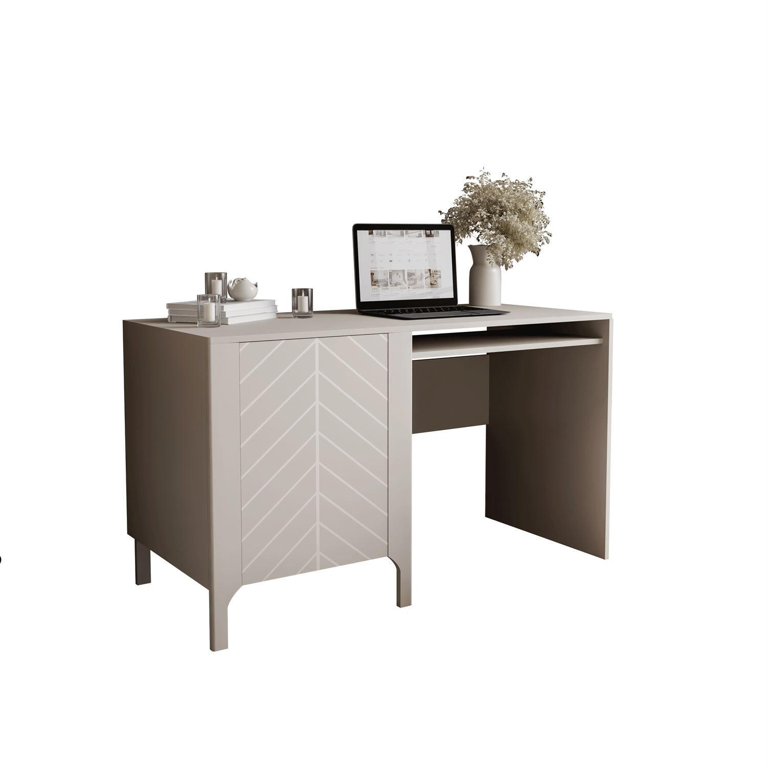 SCHREIBTISCH LUMI mit Ablage unter der Tischplatte, Schwarz - Schwarz, Holzwerkstoff (60/135/78cm) - Lookway