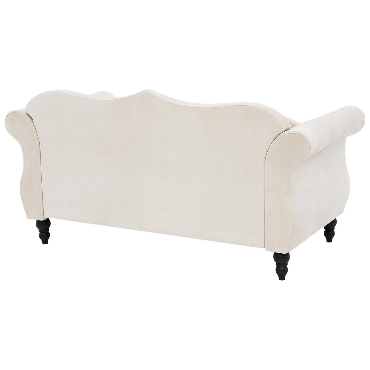 2-SITZER-SOFA Samtstoff Beige Skien - Beige, Textil (165/91/83cm) - Beliani
