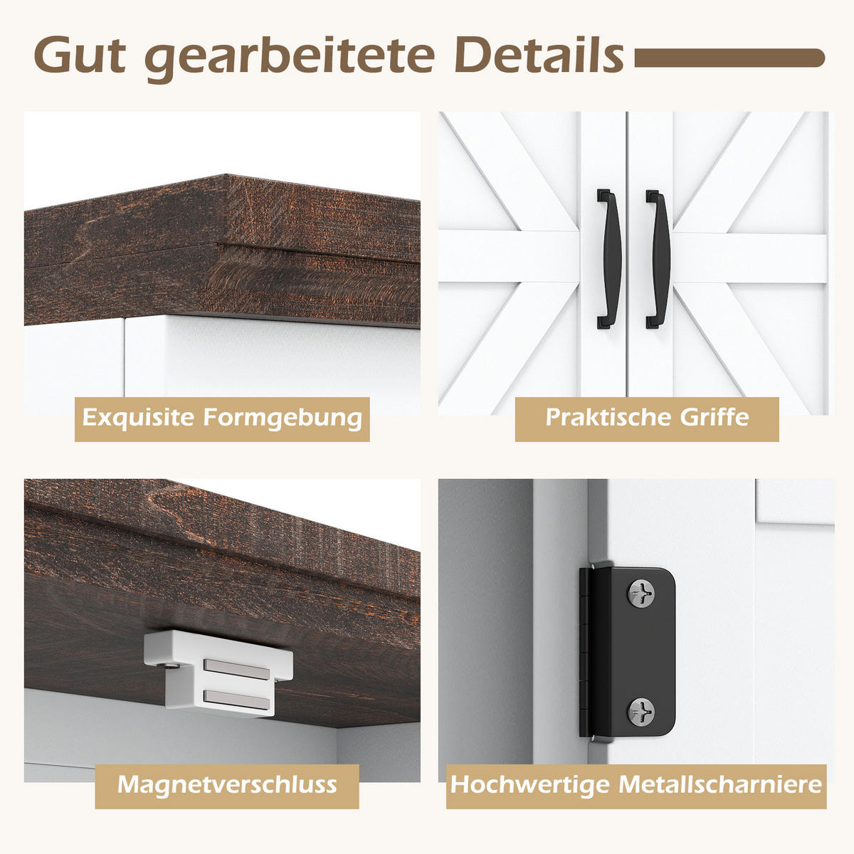 BADEZIMMERSCHRANK hängend weiß - Weiß, Holzwerkstoff (55/60/19cm) - COSTWAY