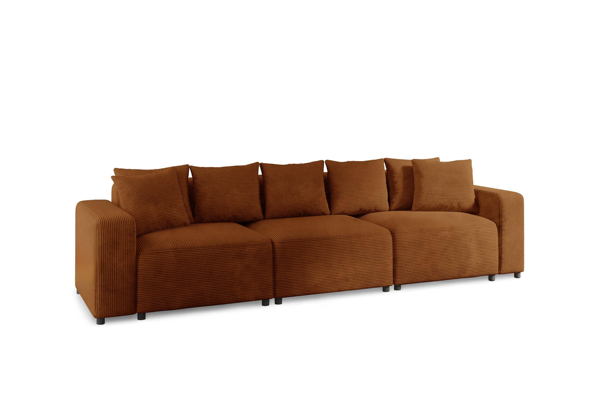 SOFA Megan 3-sitzer In Poso - Rotbraun, Holzwerkstoff/Textil (327/75/98cm) - Fun Möbel