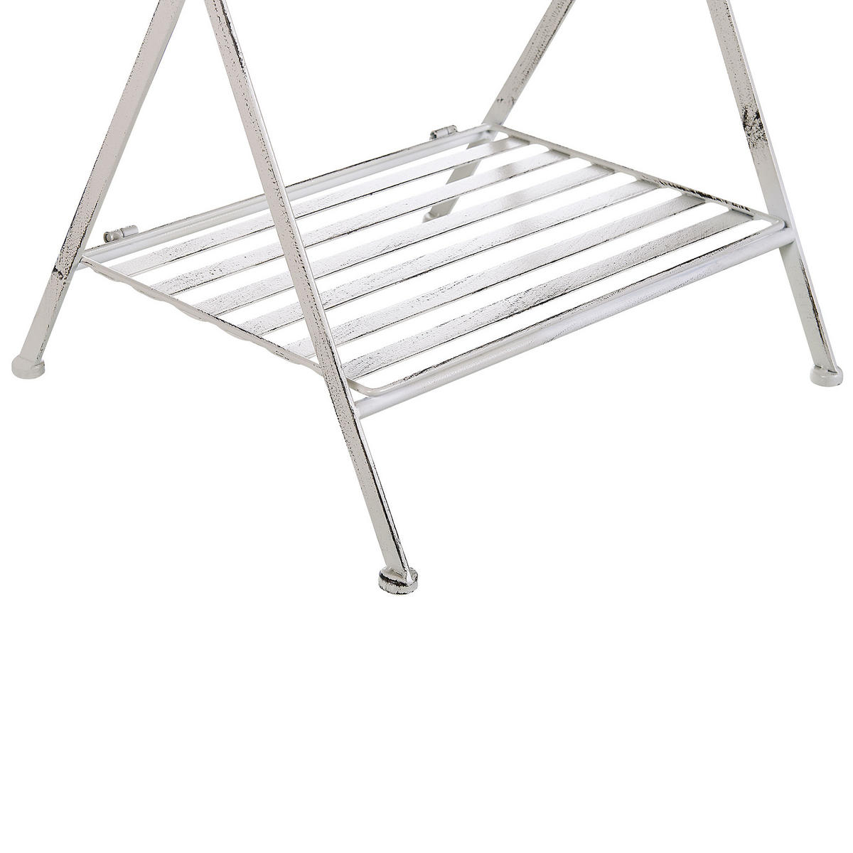 GARTENTISCH Metall Weiß Ancud - Weiß, Metall (35/53/73cm) - Beliani