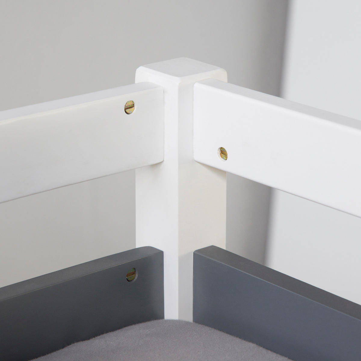 HOCHBETT 90/200 cm in weiß mit Schreibtisch - Weiß, Holz - Homestyle4u
