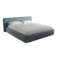 POLSTERBETT mit Bettkasten und Lattenrost 220x225 Blau - Blau/Blaugrau, Kunststoff/Textil (180/200cm) - Makamii