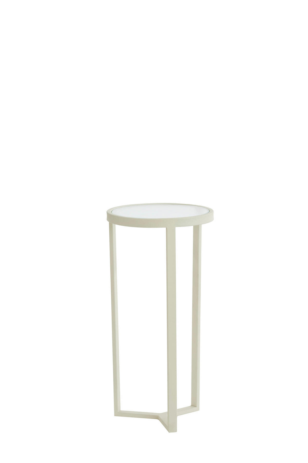 SÄULE Retiro Weiß Ø30/60,5 cm - Weiß, Metall (30/30/60.5cm) - Light & Living