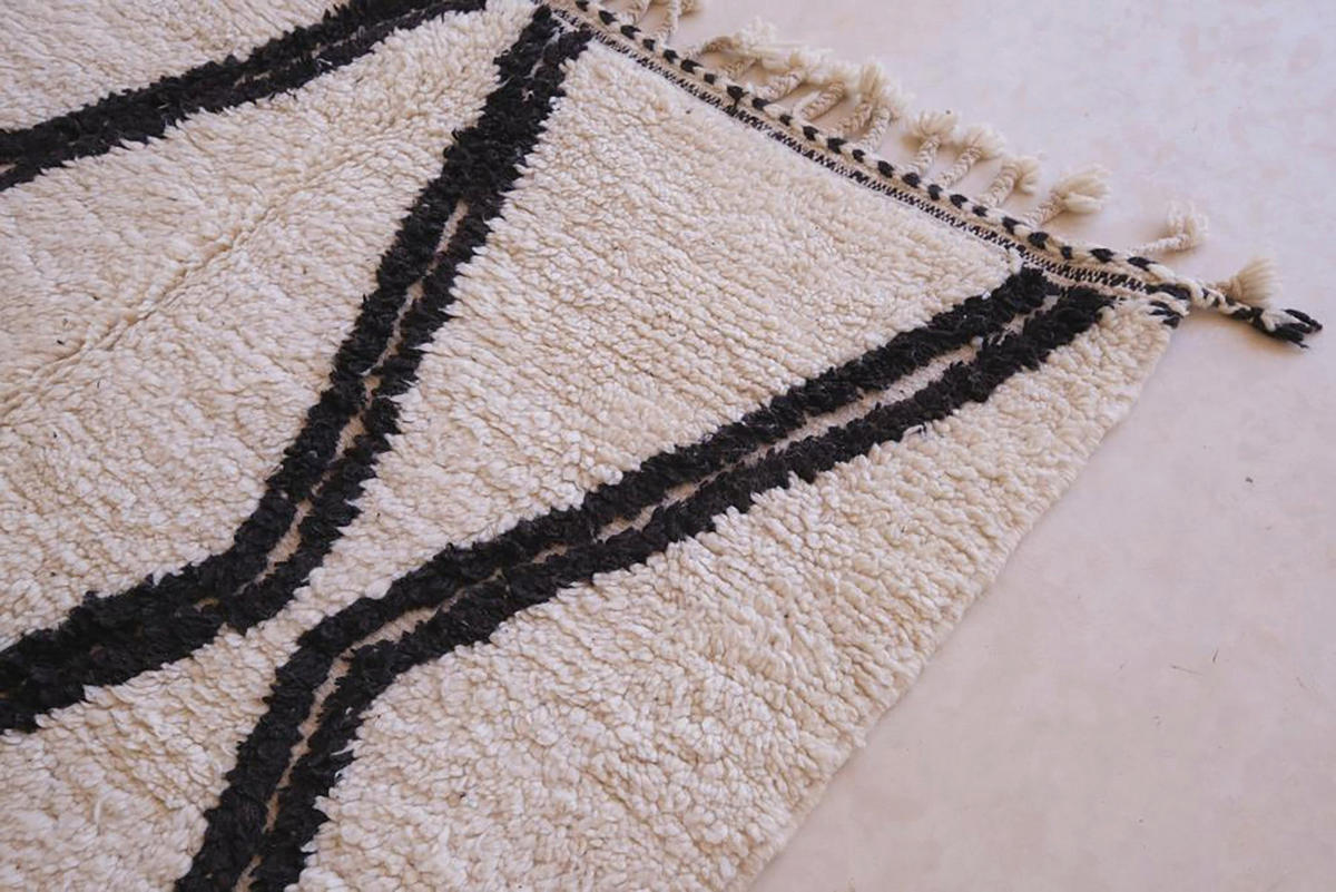 BERBERTEPPICH aus reiner Wolle 151x 243 cm - Beige, Naturmaterialien (151/243cm) - AFK Living