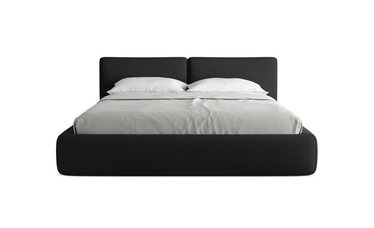 POLSTERBETT mit Bettkasten und Lattenrost 200x228 Schwarz - Schwarz, Kunststoff/Textil (180/200cm) - Makamii
