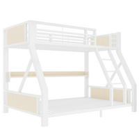 ETAGENBETT 90/140/200 cm mit LED, DE-41604, in Weiß - Weiß, Metall (140/200cm) - ComfortXL