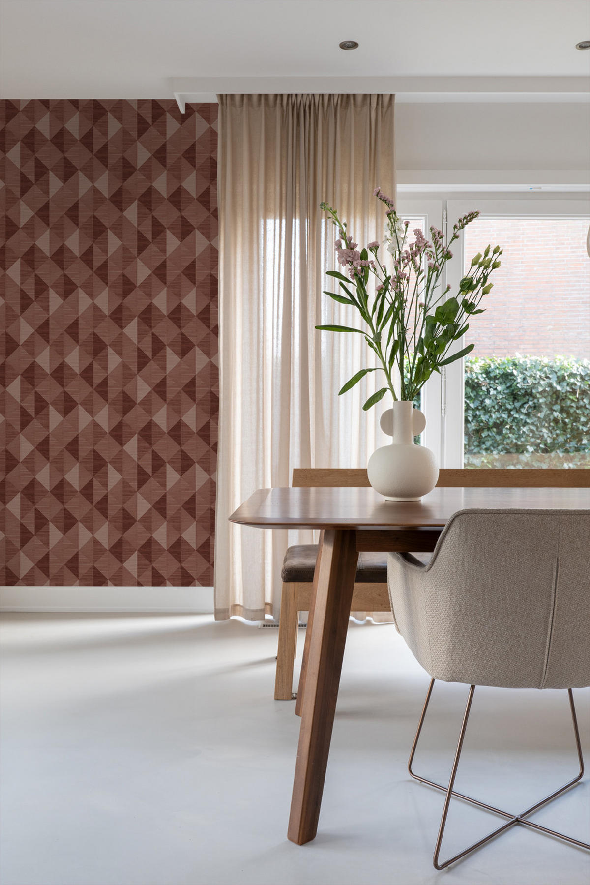 TAPETE 3D Grasmuster 50 x 900 cm - Rot, Papier (50/900cm) - Origin Wallcoverings