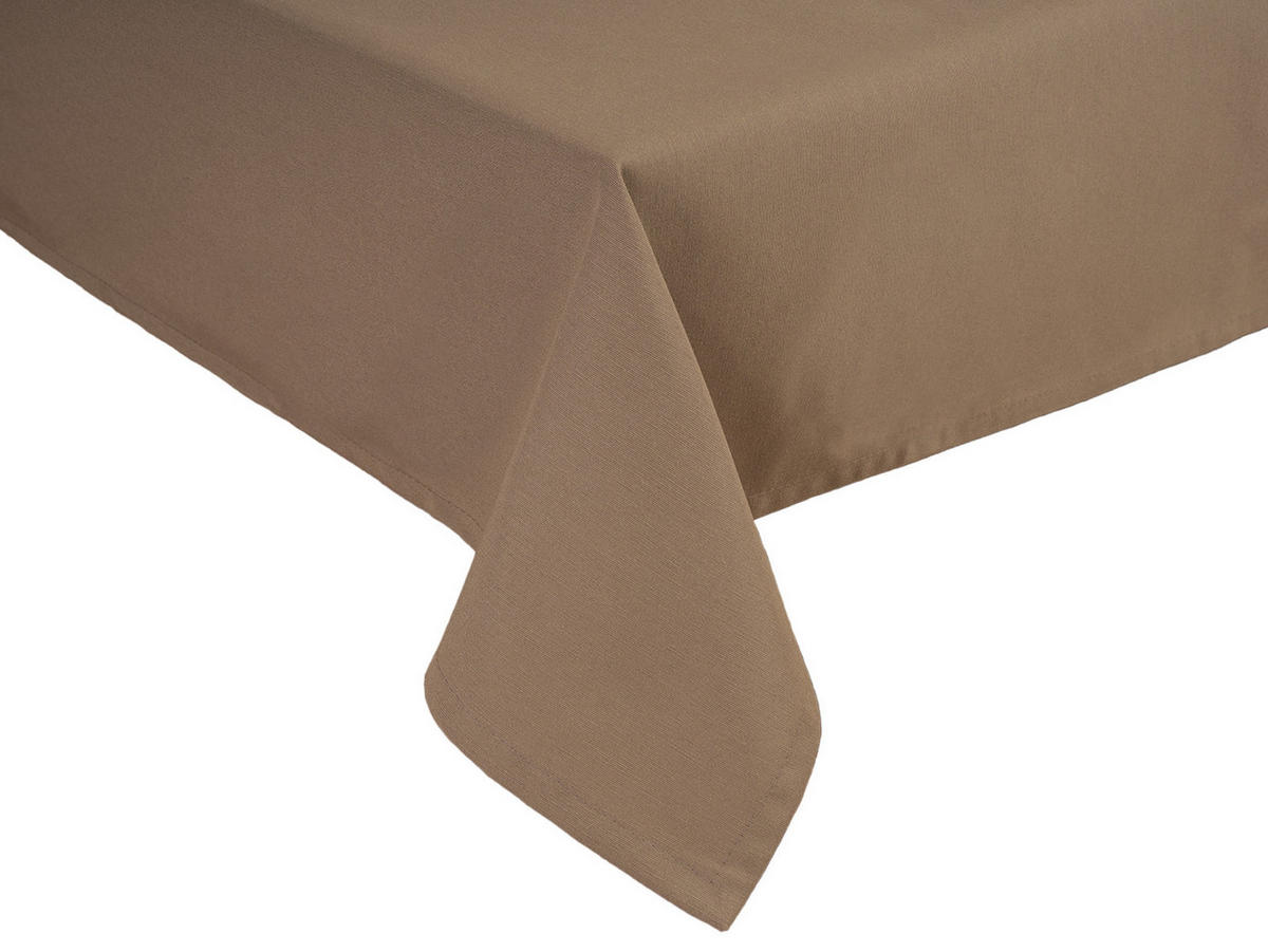 TISCHDECKE Wunschton deep-taupe 130/220 cm - Braun, Textil (130/220cm) - beties Heimtextil