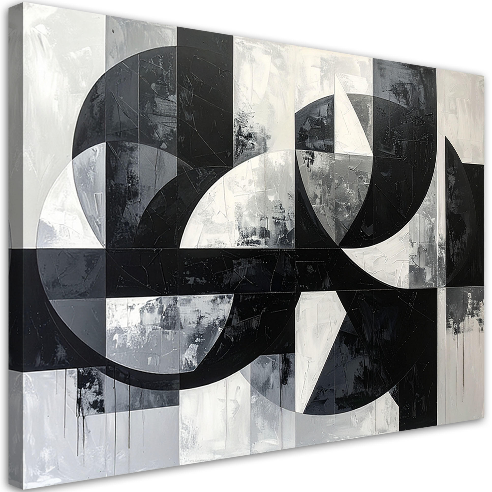 LEINWANDBILD 3D und geometrisch 60x40cm - Schwarz, Textil (60/40cm) - Feeby