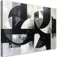 LEINWANDBILD 3D und geometrisch 60x40cm - Schwarz, Textil (60/40cm) - Feeby