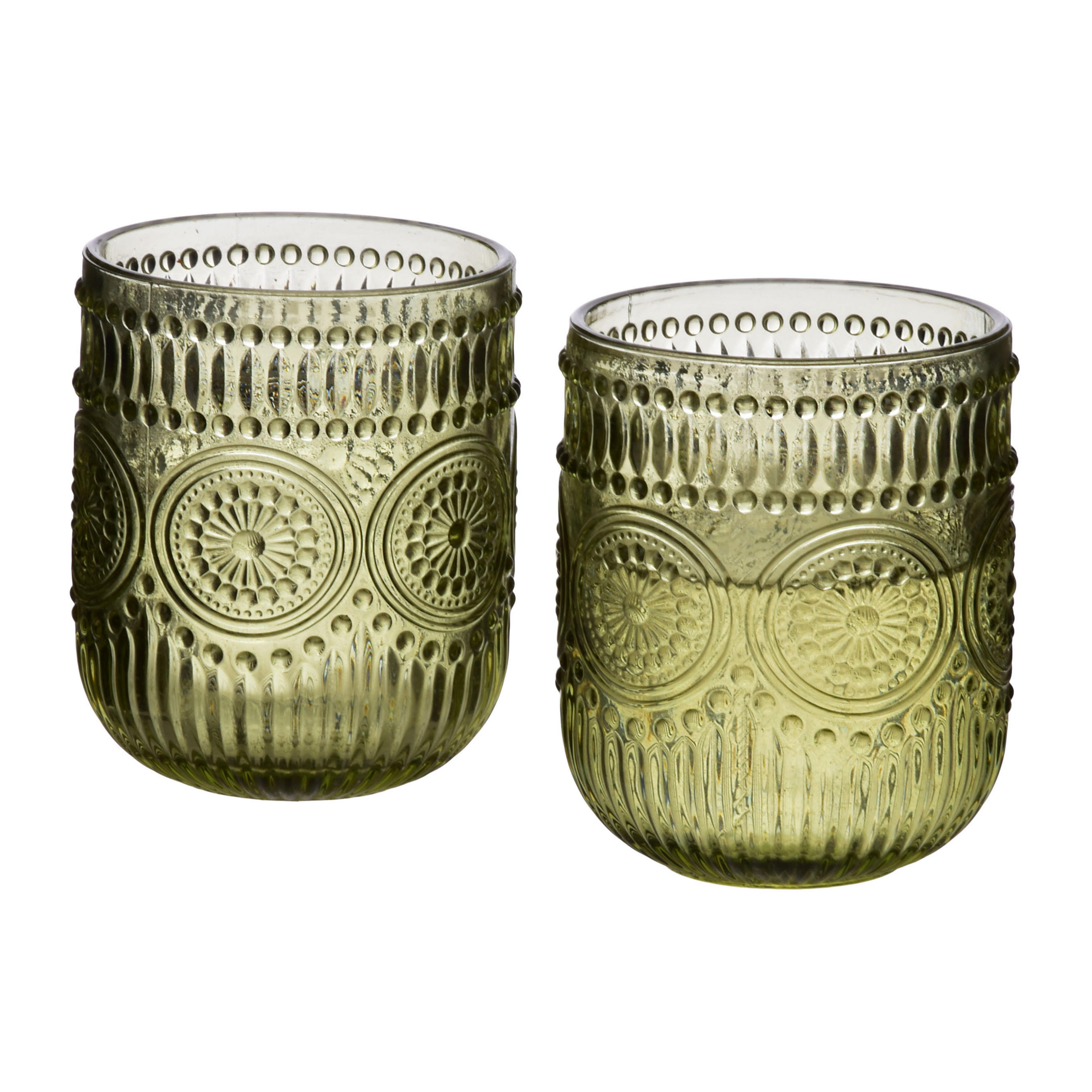 GLÄSER Elise 4er Set grün 7.5/7.5/9 cm Glas - Grün, Glas - Mondex