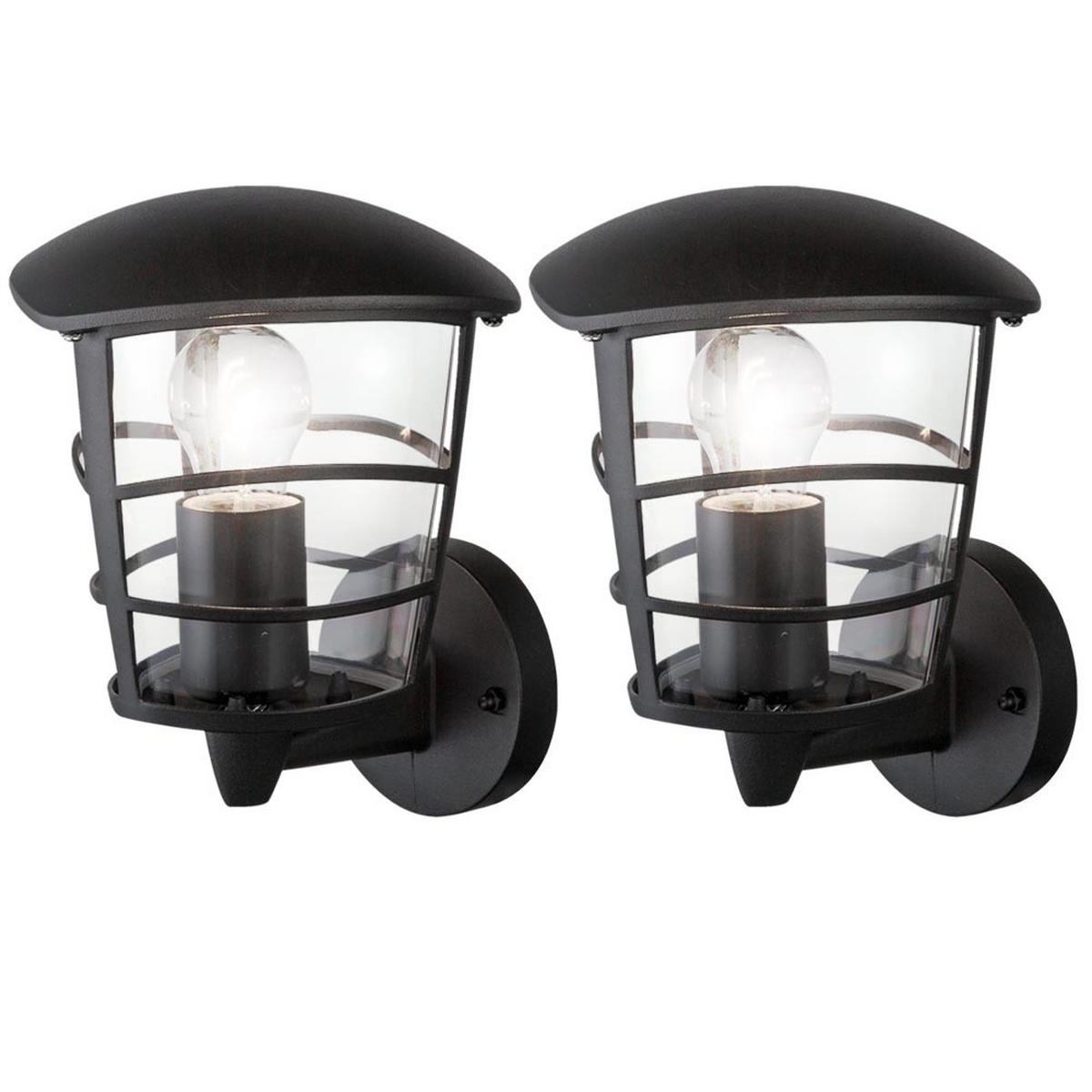 LED WANDLAMPE Aluminium Weiß 2er Set - Weiß, Kunststoff (19.5/16.5/22.5cm) - Globo Lighting