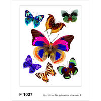 WANDTATTOO Schmetterlinge 85 x 65 cm - Multicolor, Papier (85/65/65cm) - Sanders & Sanders