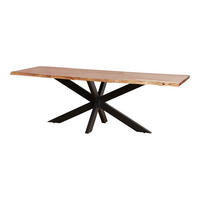 ESSTISCH Organic Cut 200 cm X 100 cm Natur - Naturfarben, Holz (100/200/76cm) - Villa Möbel