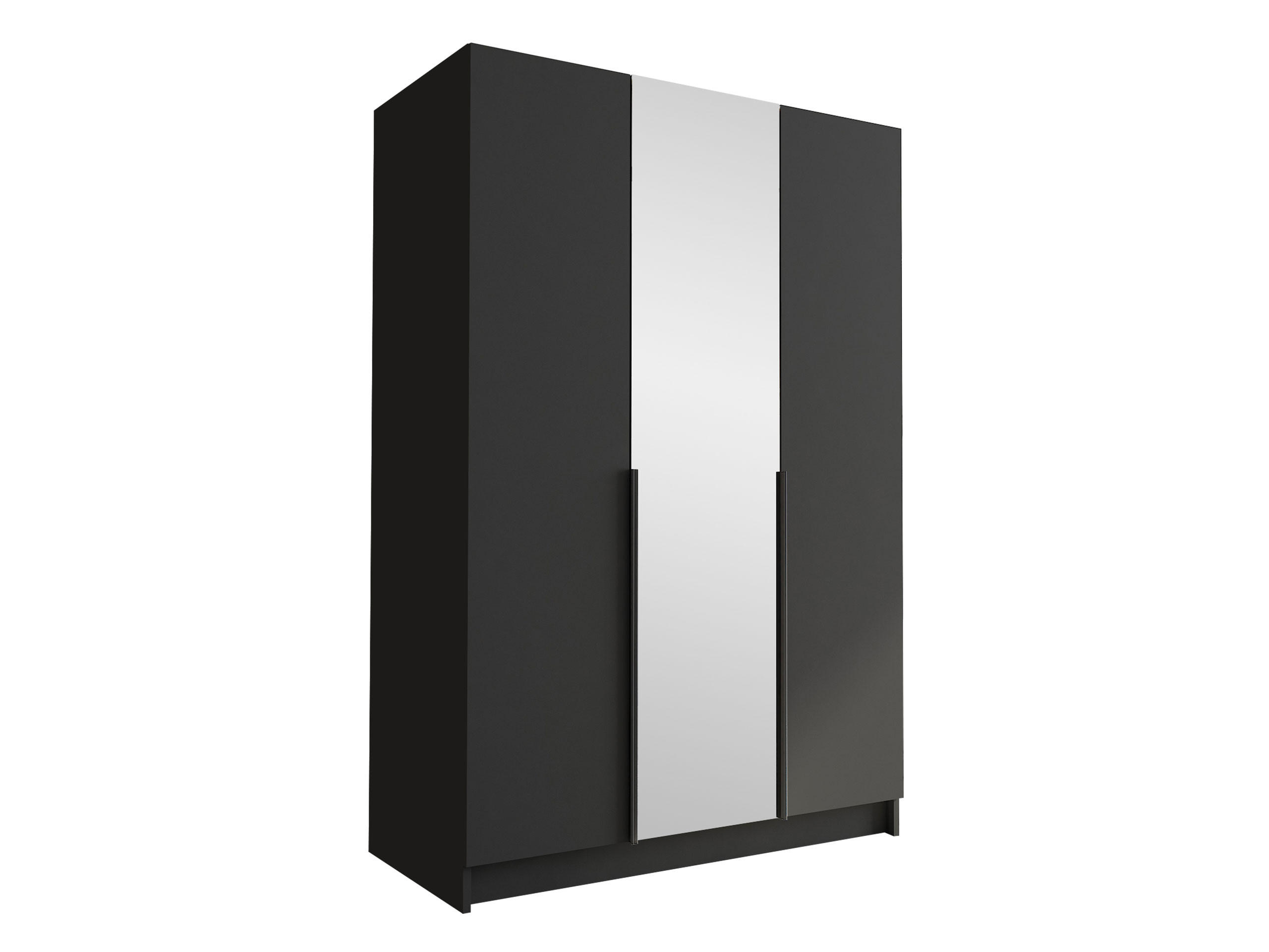 KLEIDERSCHRANK Calia II - Schwarz, Holzwerkstoff/Metall (150/215/58cm) - MIRJAN24