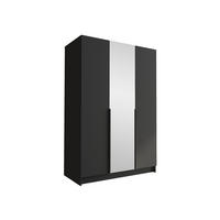 KLEIDERSCHRANK Calia II - Schwarz, Holzwerkstoff/Metall (150/215/58cm) - MIRJAN24