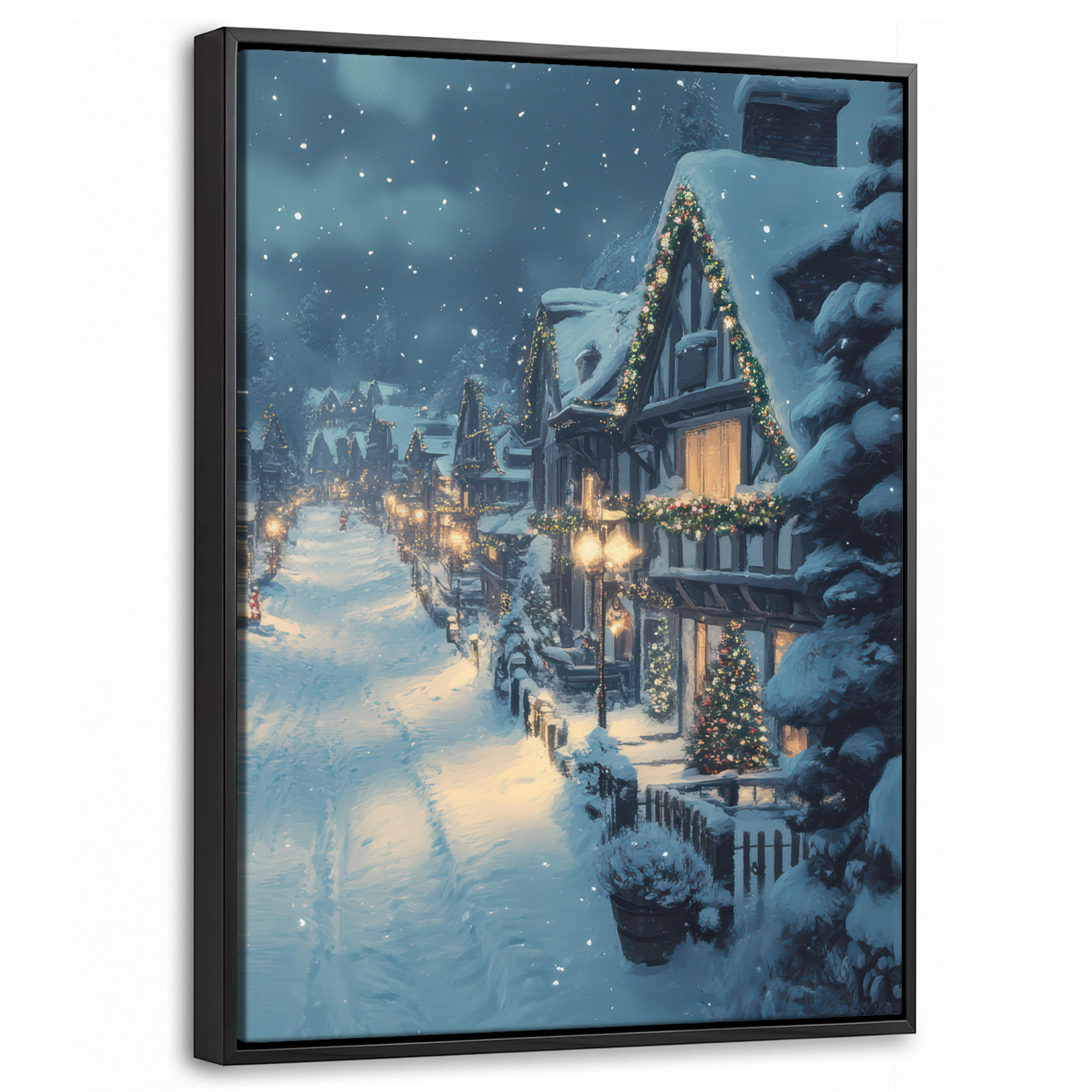 MuchoWow Leinwand Dunkelblau 30x40 cm