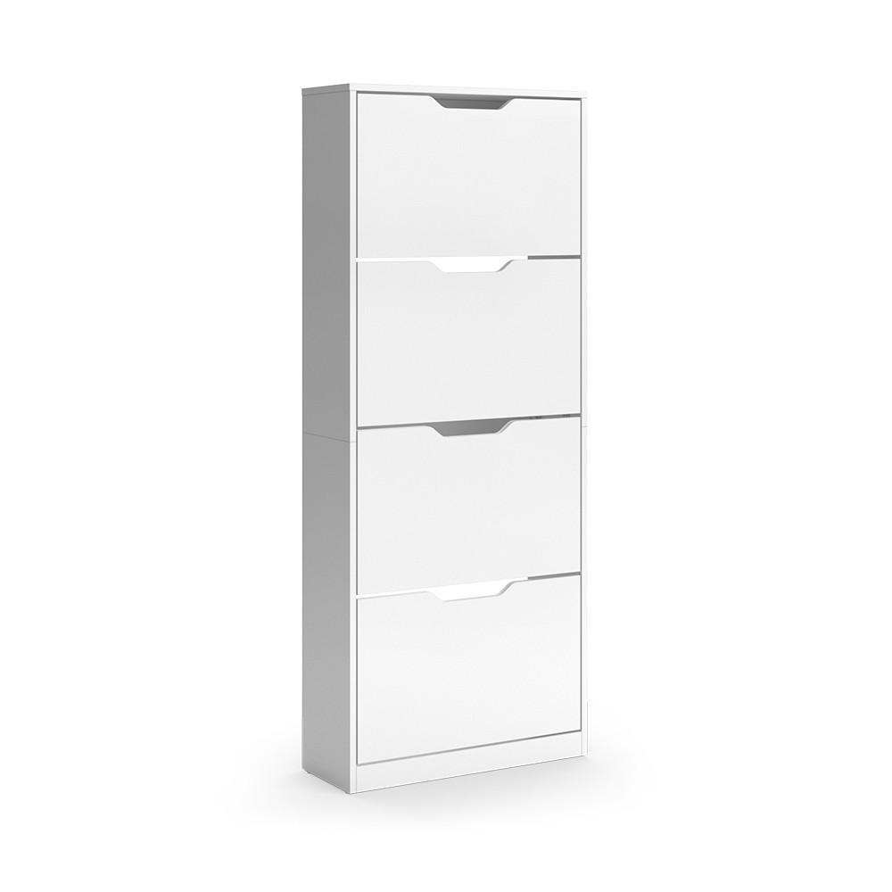 Vicco BOTNÍK NA BOTY Luca, Bílá, 59 x 146 cm se 4 výklopnými přihrádkami