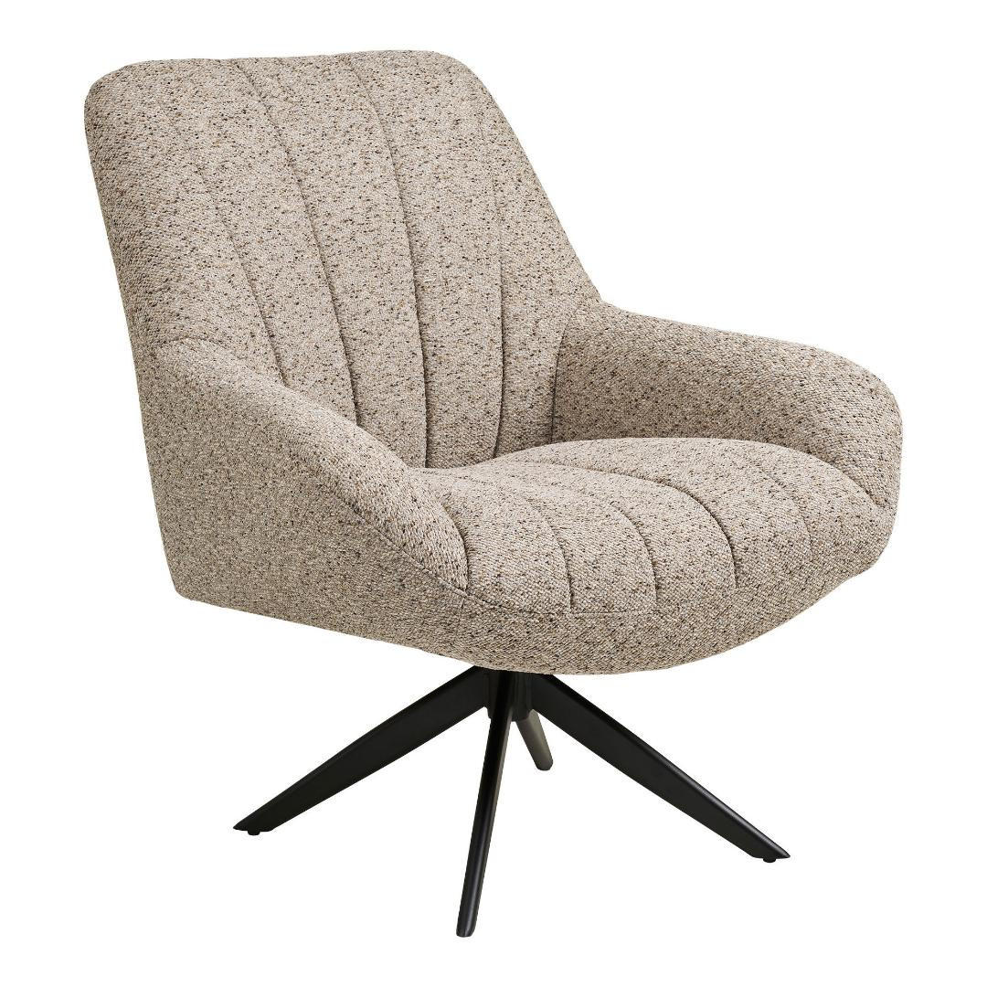 SESSEL, Dora, Grau, Stoff, 84 x 81 x 93 cm - Grau, Textil/Metall (84/93/81cm) - ebuy24