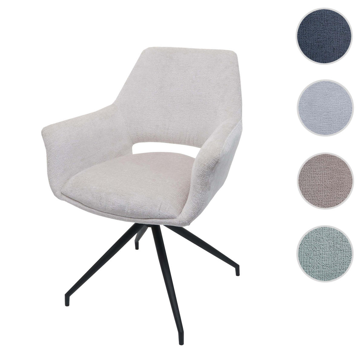 ESSZIMMERSTUHL Cremeweiß - Weiß, Textil (65/86/60cm) - MCW