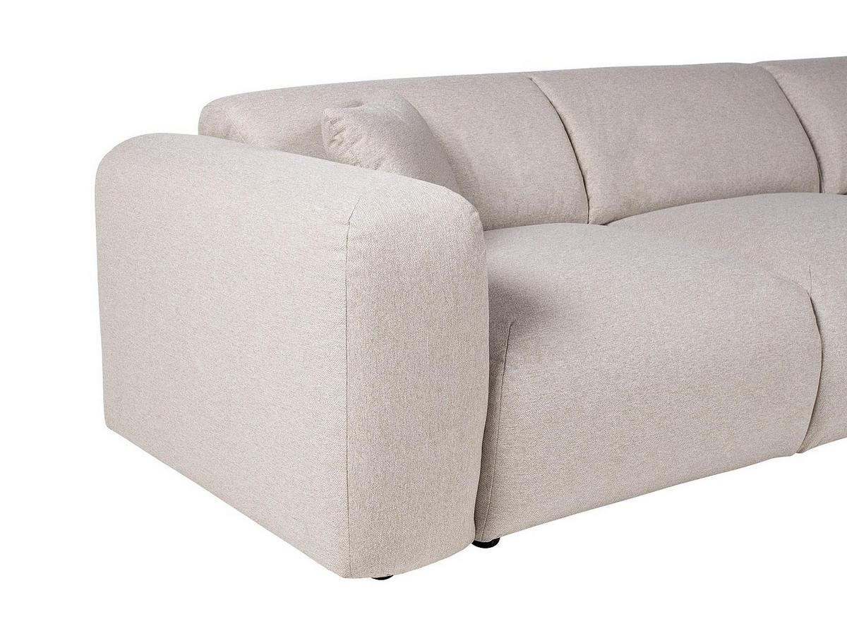 SOFA - 5 Personen - stoff - beige Pogni - Beige, Textil (280/73/165cm) - Vente-Unique