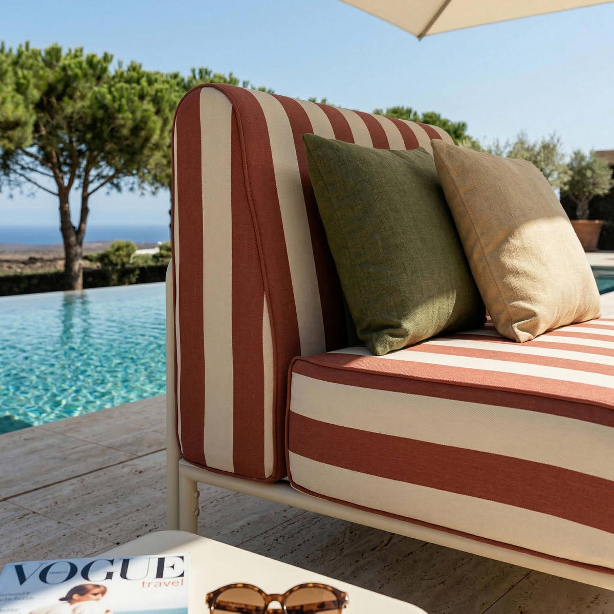 SESSEL, Terrakotta - Orange, Textil (80/78/72cm) - Oviala