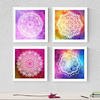POSTER Set mit 4 Mandalas Blendung 20x20cm Rahmenlos - Klar, Papier (20/3cm) - Nacnic