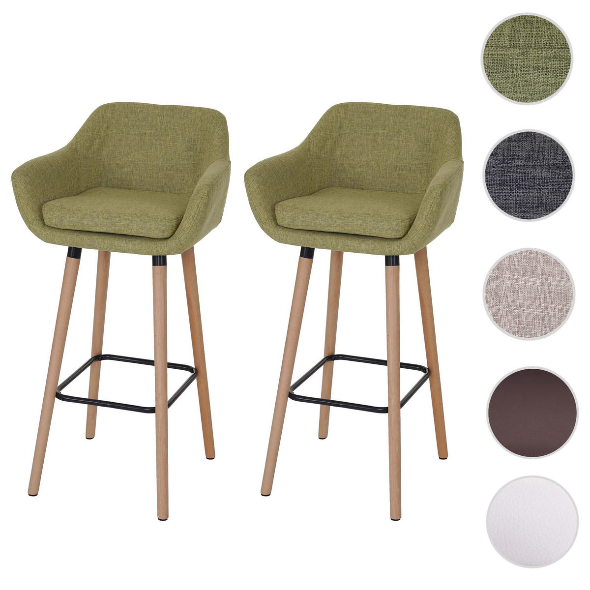 BARHOCKER Grün 2er-Set - Grün, Textil (53/99/45cm) - MCW