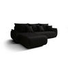 ECKSOFA mit Schlaffunktion TOKYO R Monolith 97 Rechts - Schwarz, Textil (280/185cm) - Bedante