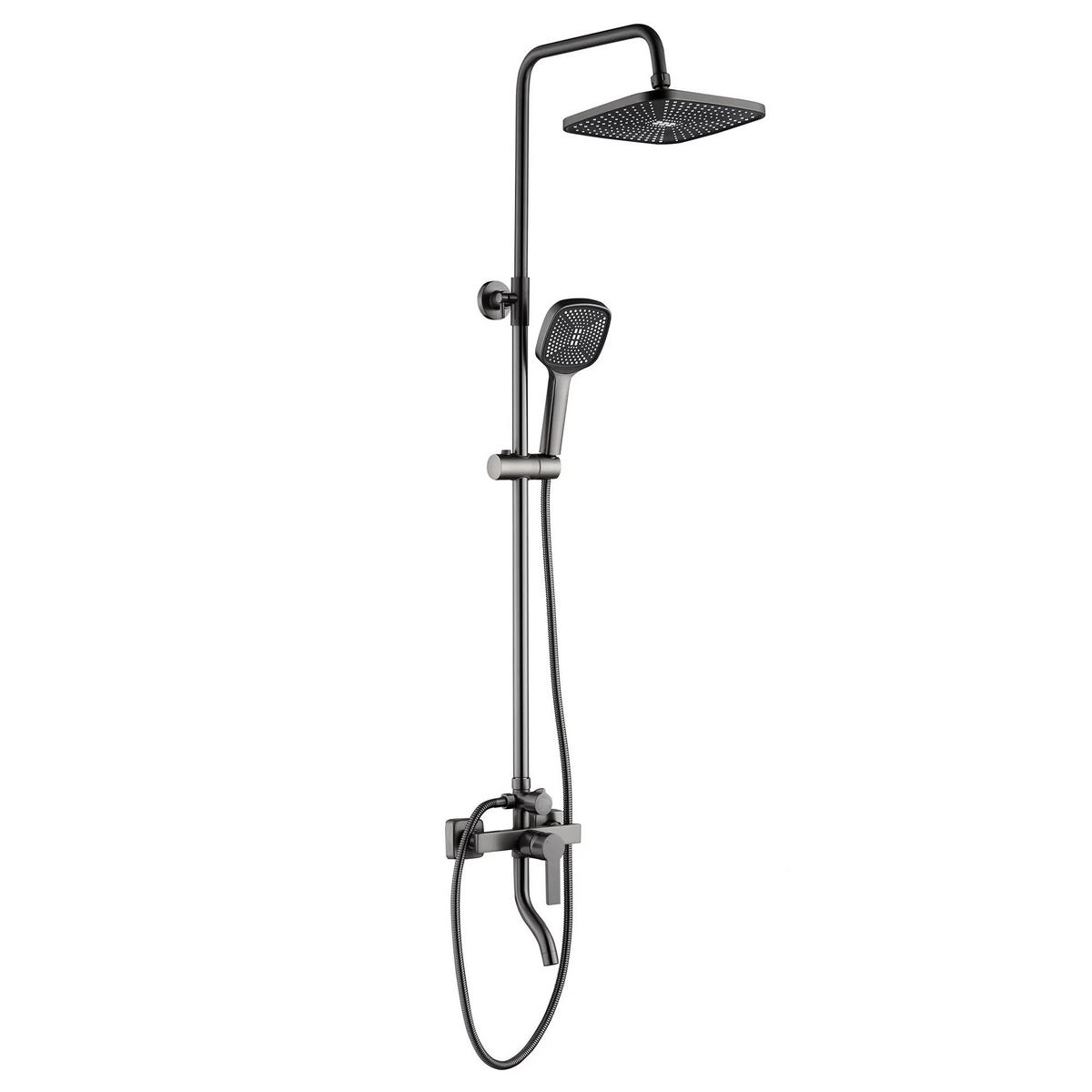DUSCHGARNITUR My2021-77c Rea Argus Tytan - Titanfarben, Metall (43.5/144/150cm) - REA
