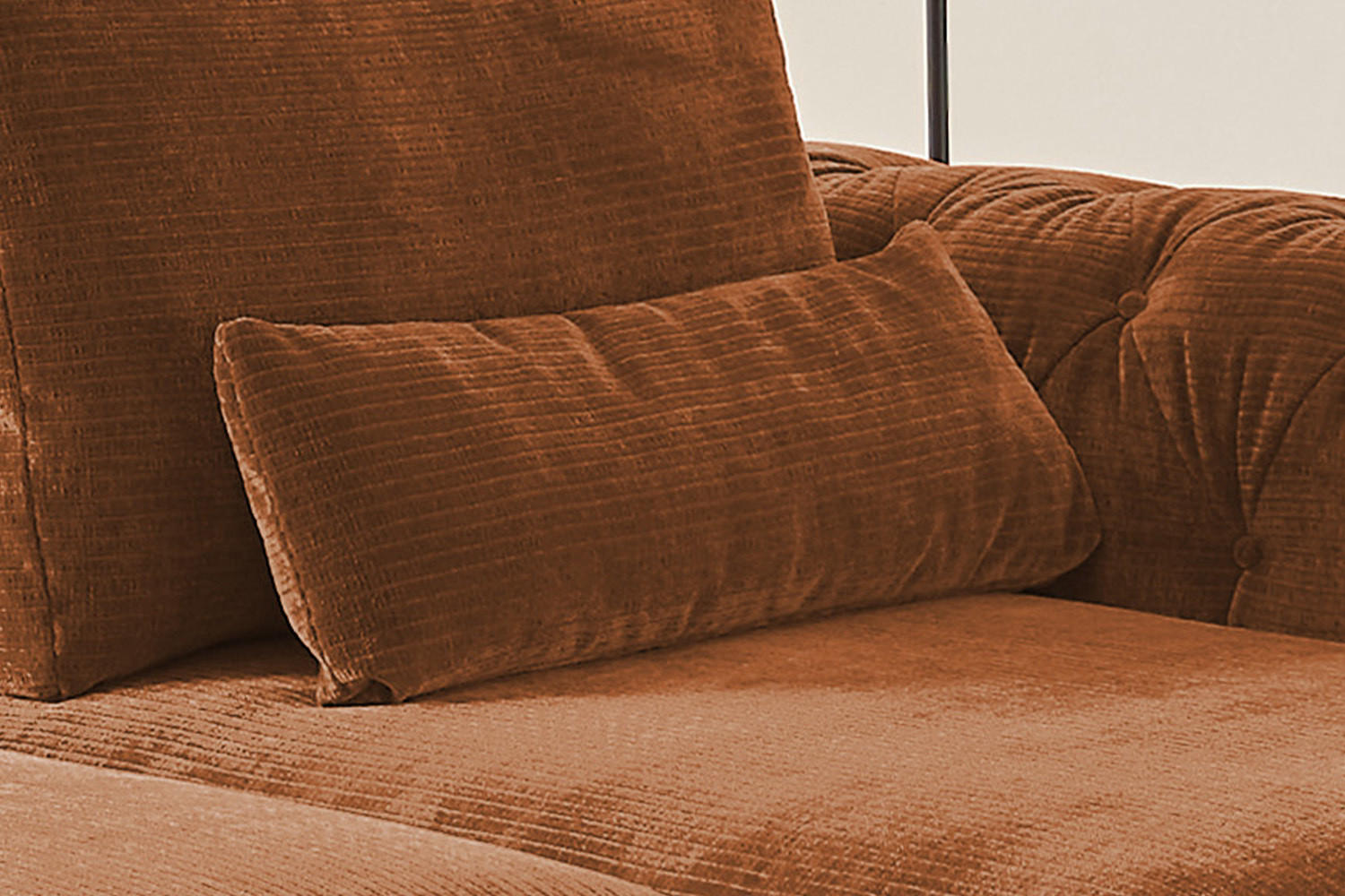NIERENKISSEN GROSS SEPHI Braun Cord - Rotbraun, Textil (92/19cm) - KAWOLA
