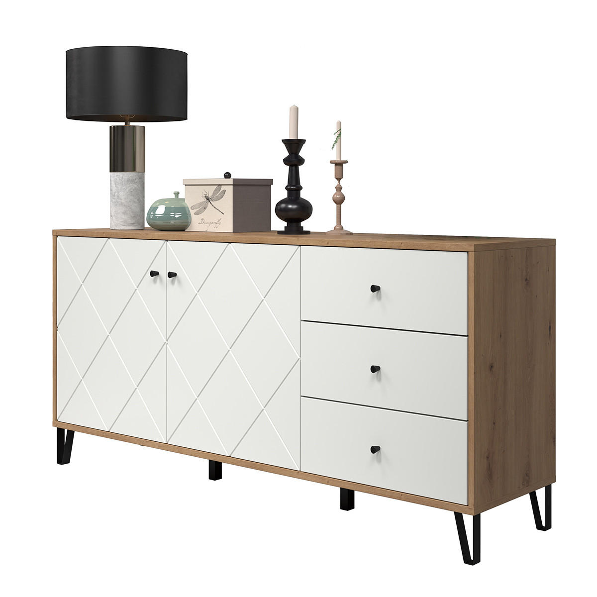 SIDEBOARD Touch Weiß - Weiß, Holzwerkstoff (183/76/40cm) - Trendteam