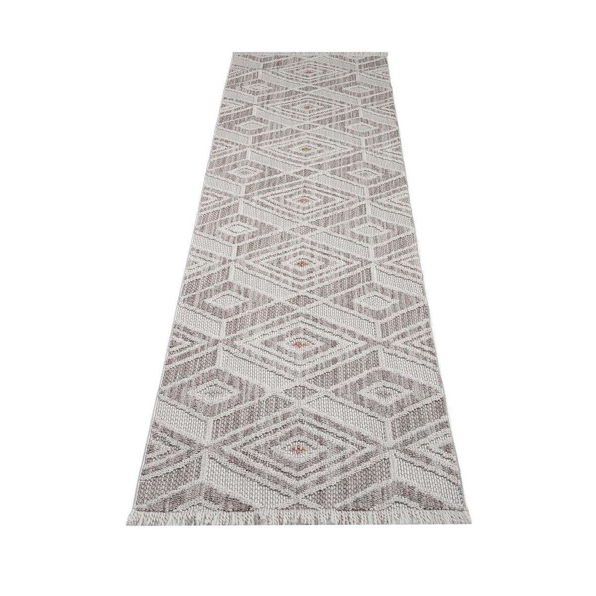 KURZFLOR-TEPPICH Lindo 8875 Terra 80x300 cm - Beige, Textil (80/300cm) - carpet city