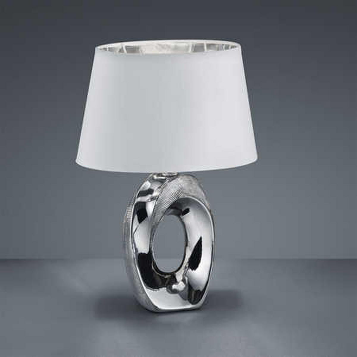TISCHLEUCHTE Keramik Silber Weiß - Silberfarben, Keramik (23/16/33cm) - Trio Leuchten