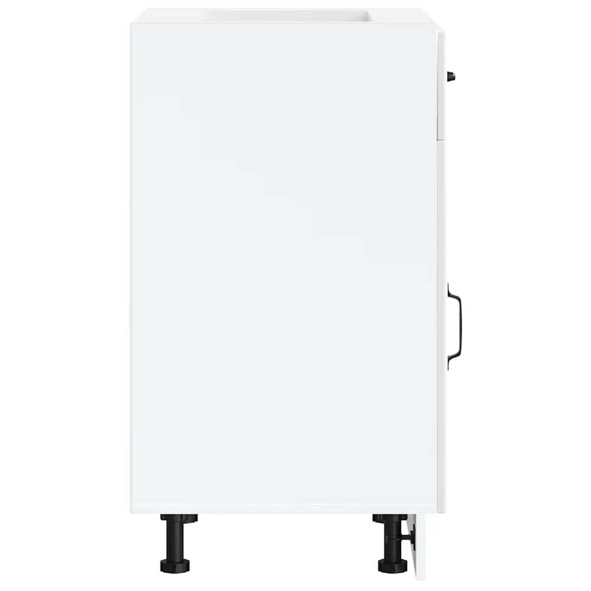 KÜCHENUNTERSCHRANK Lucca mit Tür, Schublade 50/46/81,5 cm aus Holzwerkstoff Weiß - Weiß, Holz (50/81.5/46cm) - vidaXL