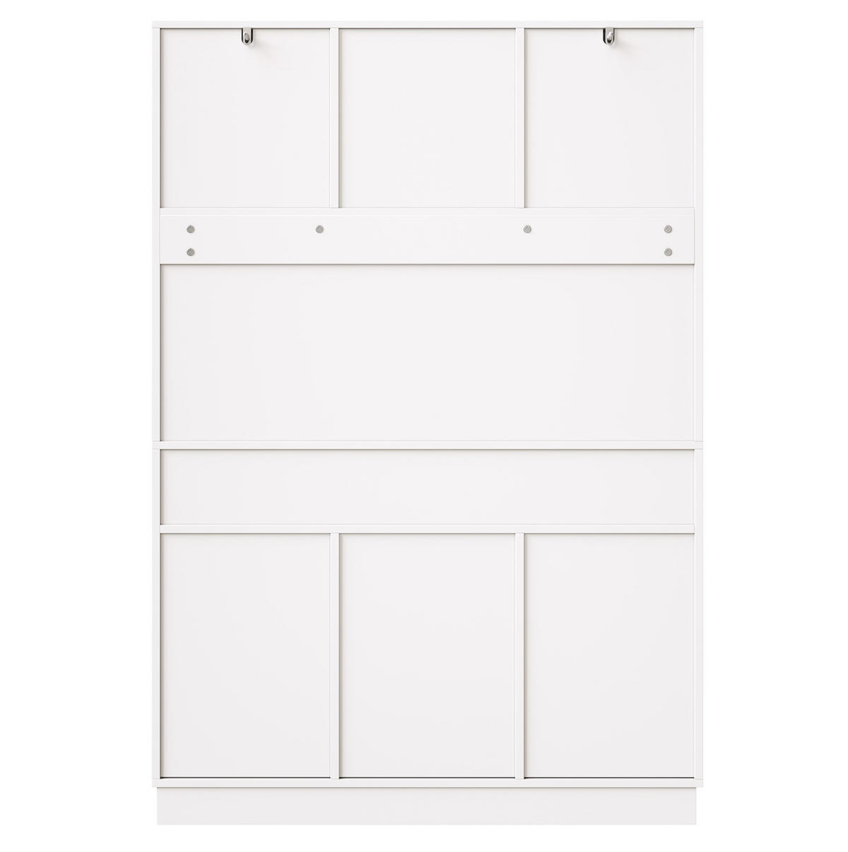 BUFFET 120/40/183,5 cm in Weiß mit LED-Beleuchtung und 8 Schubladen - Weiß, Holzwerkstoff (120/183.5/40cm) - Flora Grace