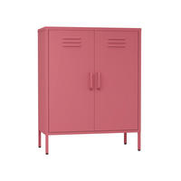 KOMMODE 3 Ablagen Rot 80/40/101,5 - Rot, Metall (80/102/40cm)
