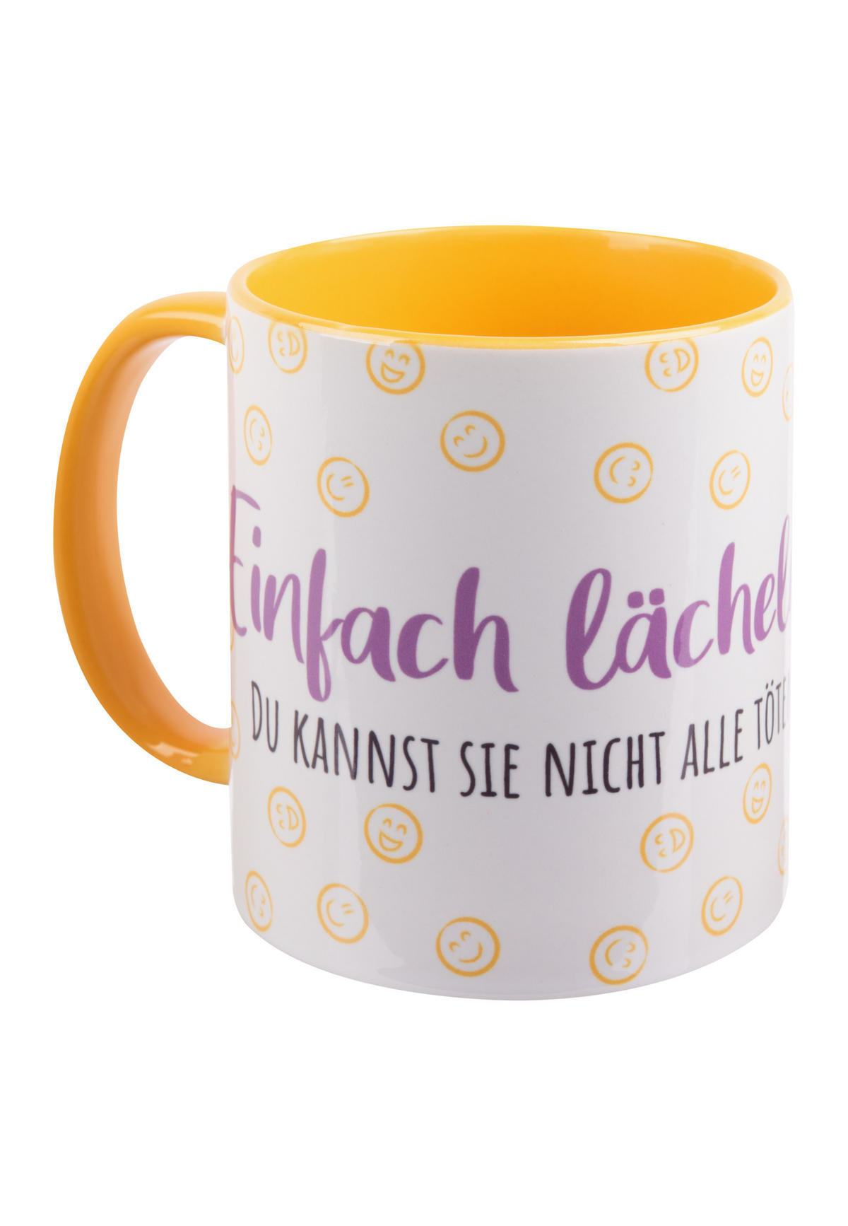 KAFFEEBECHER Katze Einfach Lächeln Mehrfarbig 320 ml - Multicolor, Keramik (0.32L) - United Labels