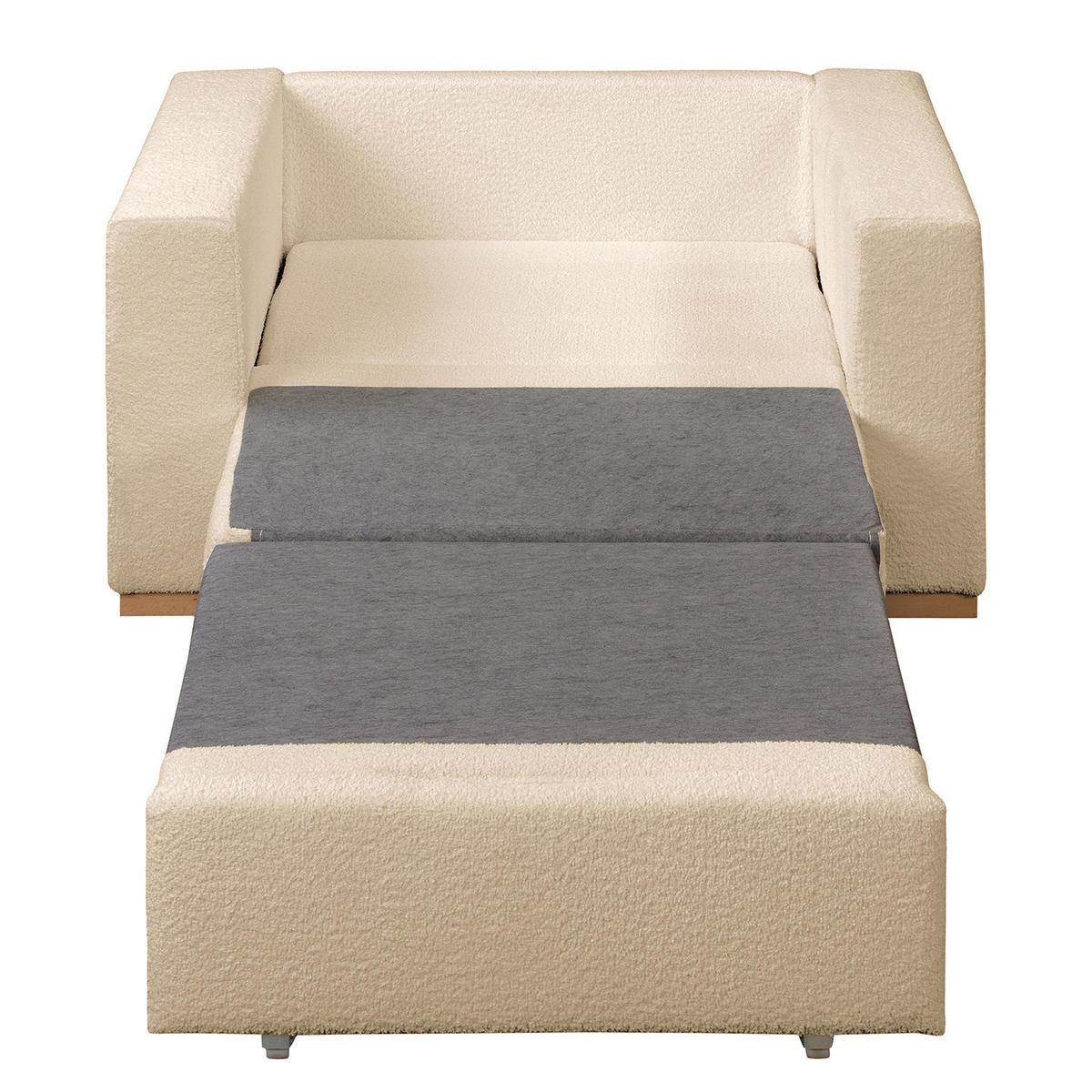 SCHLAFSESSEL - Beige/Buchefarben, Buchenholz/Textil (110/90/90cm) - home24