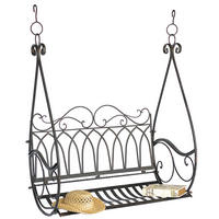 HÄNGEBANK 2 Sitzer Metall Braun 1868 - Braun, Metall (105/60/55cm)