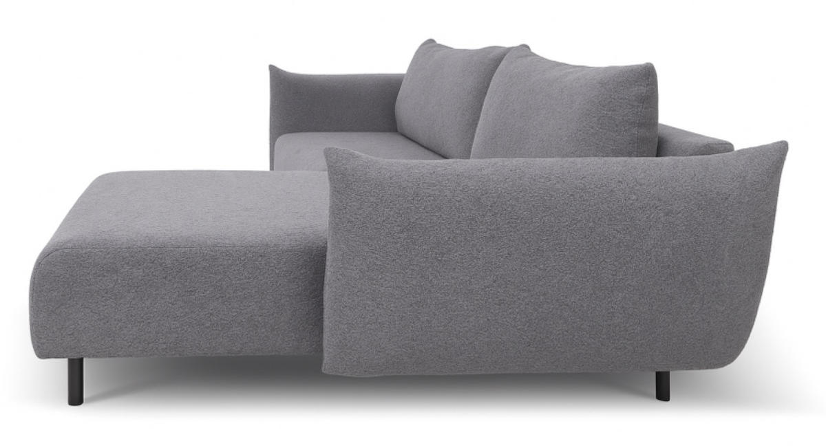 ECKSOFA Grau DELI Mit Schlaffunktion Rechts - Grau, Textil (171/257cm) - Sepro Meble