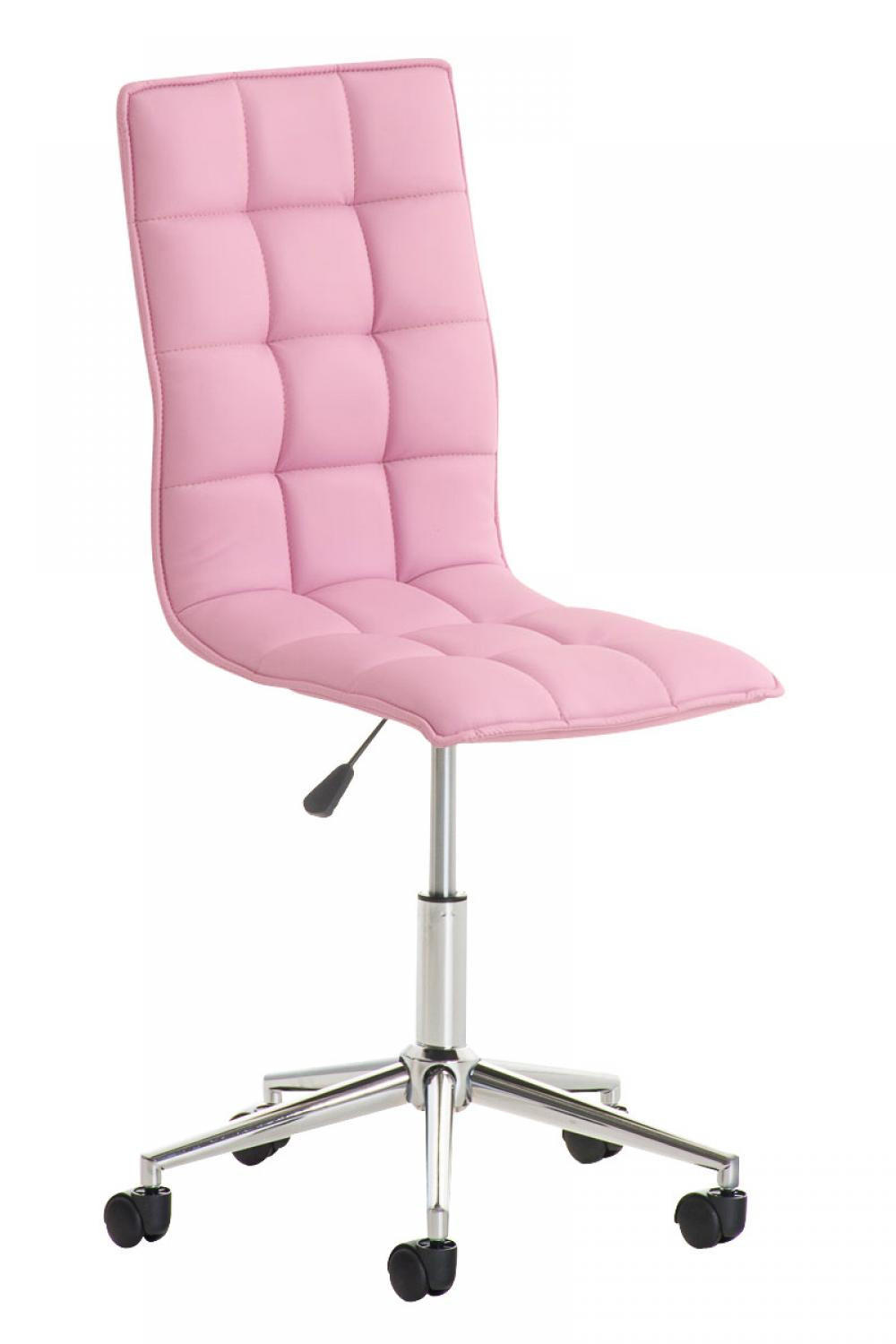HOCKER Lederlook pink - Chromfarben/Pink, Textil/Metall (57/94/57cm) - CLP